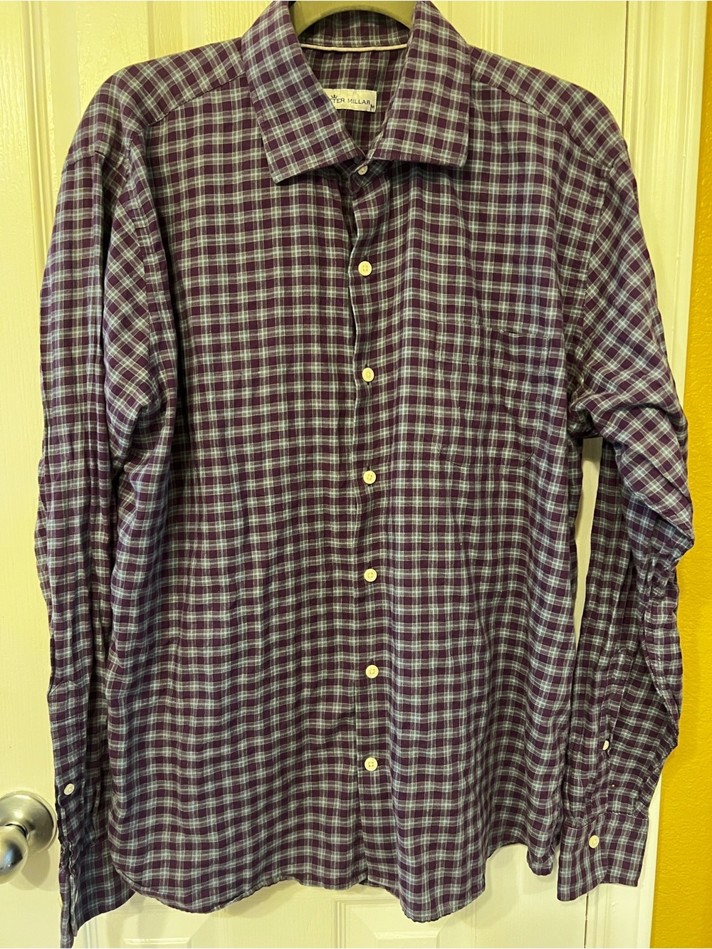 Peter Millar Crown Autumn Soft Camrose Plaid Cotton Sport Shirt – Men’s L